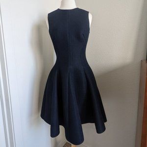 Lela Rose Navy Fit and Flare Mini Dress 8, Medium